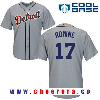 Andrew Romine Detroit Tigers gray Road jersey