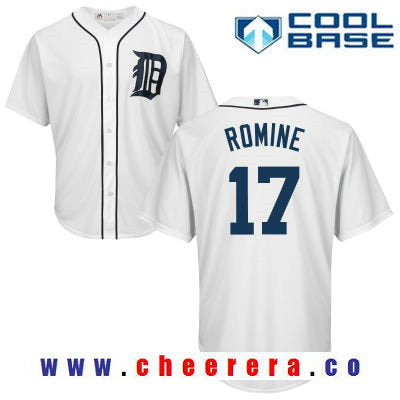 Andrew Romine Detroit Tigers white Home jersey