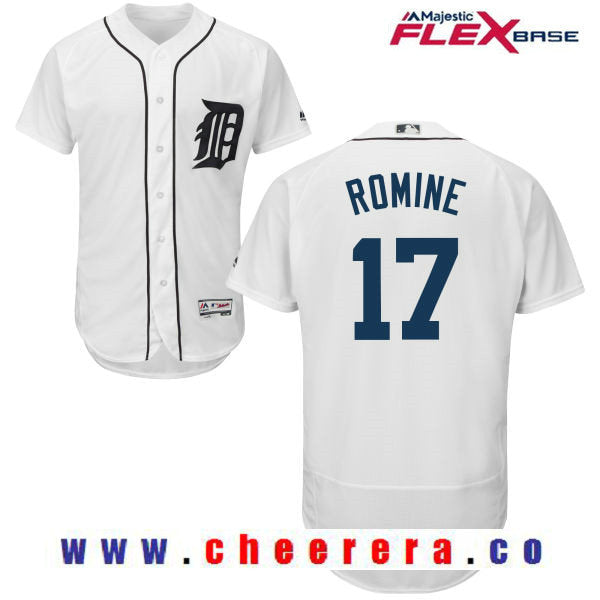 Andrew Romine Detroit Tigers white Home jersey