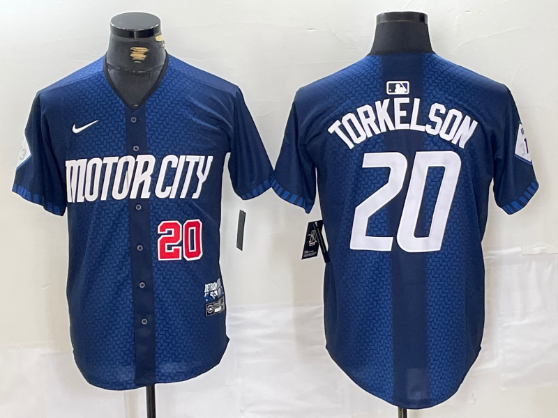 Spencer Torkelson Number Detroit Tigers navy City Connect jersey