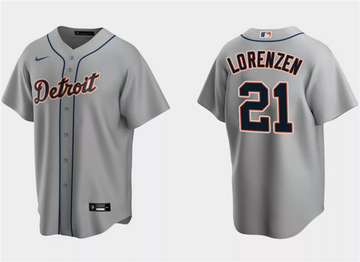 Michael Lorenzen Detroit Tigers gray jersey
