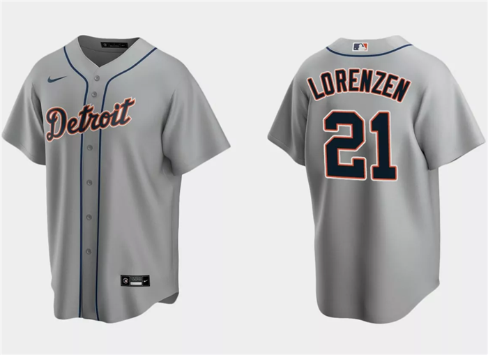 Michael Lorenzen Detroit Tigers gray jersey