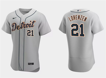 Michael Lorenzen Detroit Tigers gray jersey