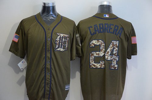 Miguel Cabrera Detroit Tigers green Salute To Service jersey