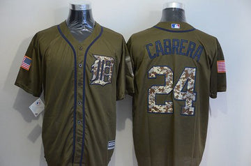 Miguel Cabrera Detroit Tigers green Salute To Service jersey