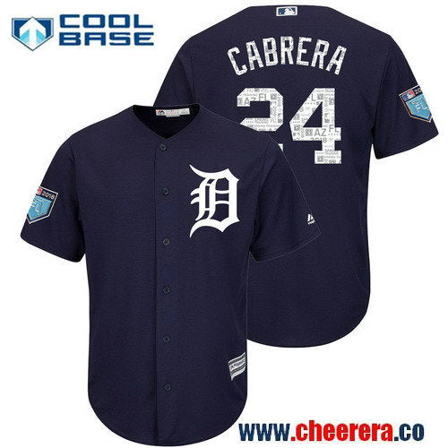 Miguel Cabrera Detroit Tigers navy jersey
