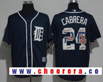 Miguel Cabrera Detroit Tigers navy jersey