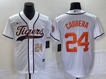 Miguel Cabrera Number Detroit Tigers white jersey