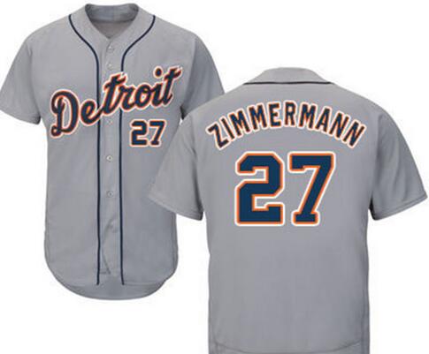 Jordan Zimmermann Detroit Tigers gray Road jersey