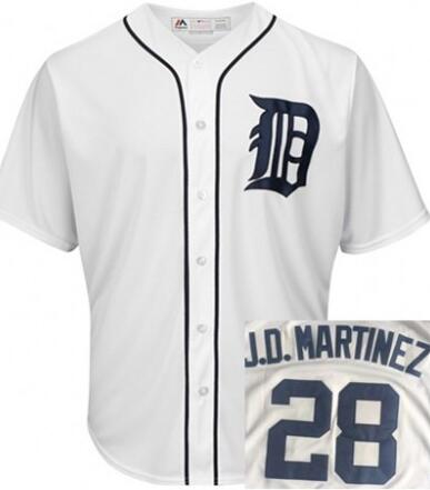 J. D. Martinez Whtie Detroit Tigers Home jersey
