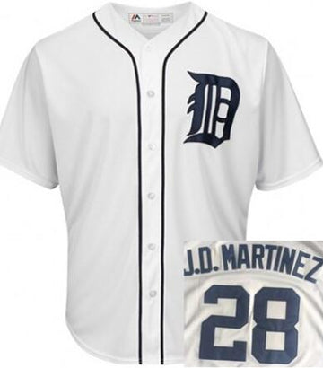 J. D. Martinez Whtie Detroit Tigers Home jersey