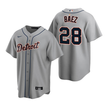 Javier Báez Detroit Tigers grey jersey