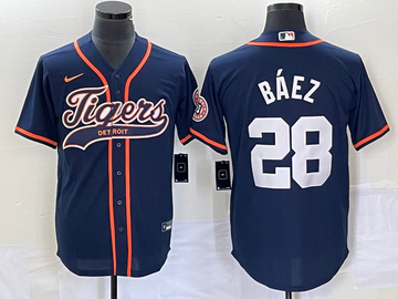 Javier Báez Detroit Tigers navy jersey