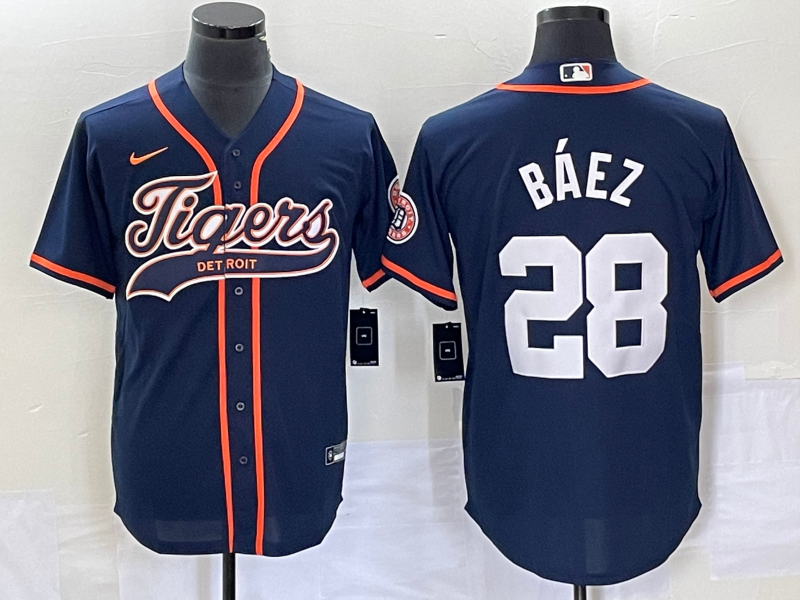 Javier Báez Detroit Tigers navy jersey