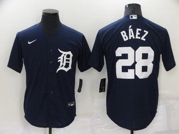 Javier Báez Detroit Tigers navy jersey