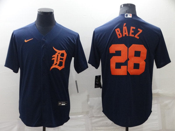 Javier Báez Detroit Tigers navy jersey