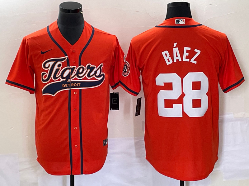 Javier Báez Detroit Tigers orange jersey