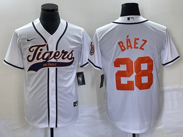 Javier Báez Detroit Tigers white jersey