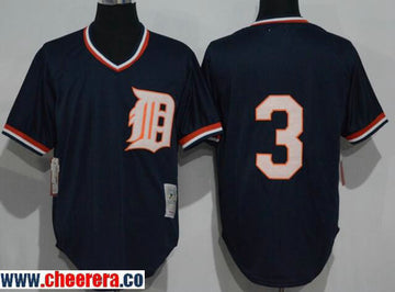 Allan Trammell Detroit Tigers navy Cooperstown jersey