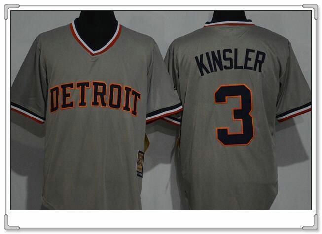 Ian Kinsler Detroit Tigers gray Cooperstown jersey