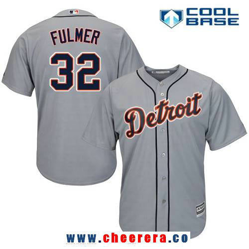 Michael Fulmer Detroit Tigers gray Road jersey