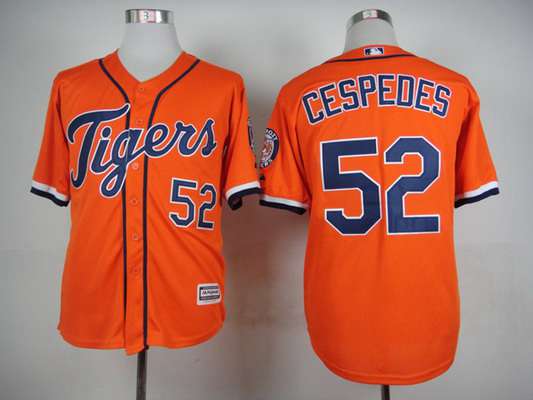 Yoenis Cespedes Detroit Tigers orange jersey