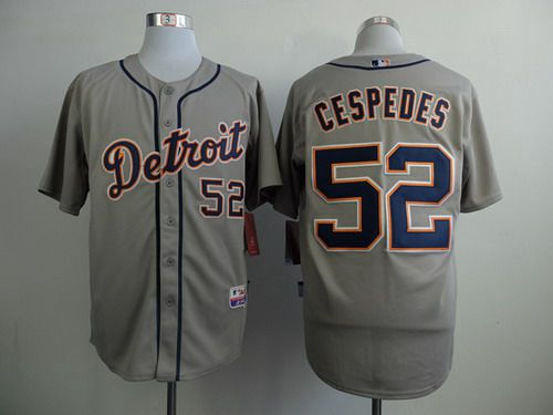 Yoenis Cespedes Detroit Tigers gray jersey