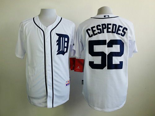 Yoenis Cespedes Detroit Tigers white jersey