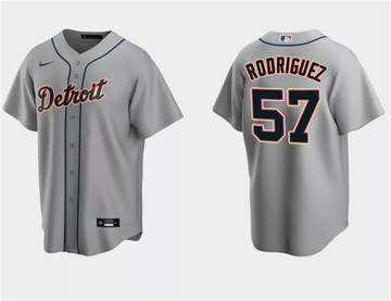 Eduardo Rodriguez Detroit Tigers gray jersey