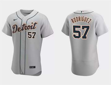 Eduardo Rodriguez Detroit Tigers gray jersey