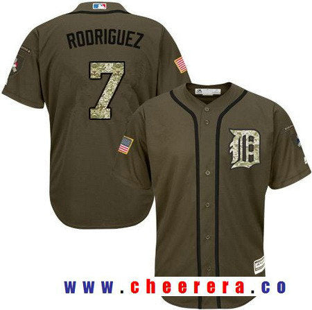 Ivan Rodriguez Detroit Tigers green Salute To Service jersey