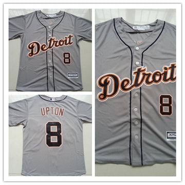 Justin Upton Detroit Tigers gray Authentic jersey