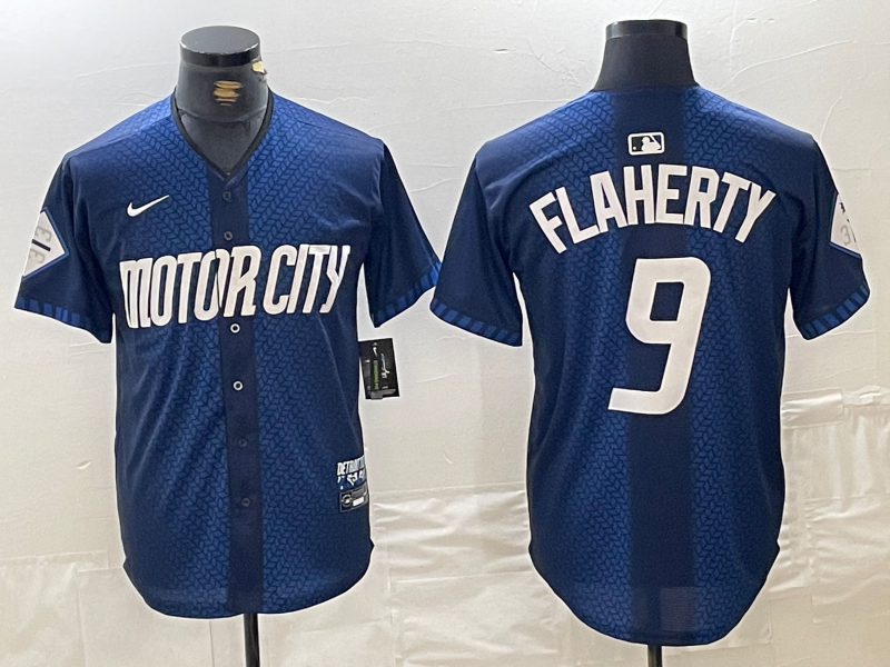 Jack Flaherty Detroit Tigers navy City Connect jersey