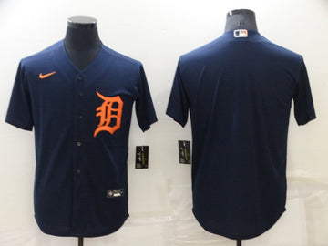 Custom Detroit Tigers navy jersey