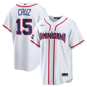 Oneil Cruz Dominican Republic Baseball white jersey