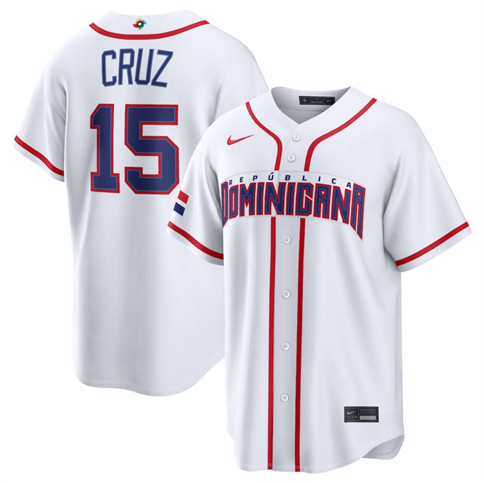 Oneil Cruz Dominican Republic Baseball white jersey