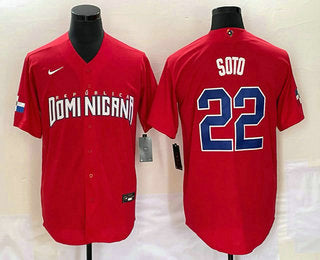 Juan Soto Dominican Republic Baseball red Classic jersey