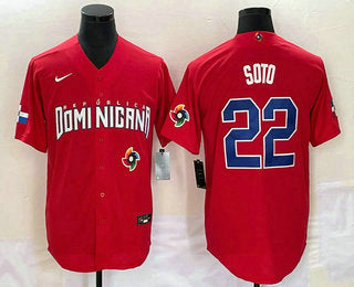 Juan Soto Dominican Republic Baseball red Classic jersey