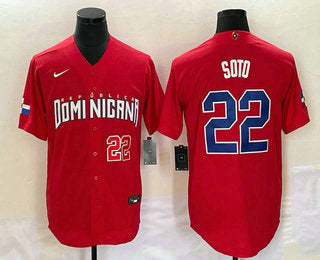 Juan Soto Number Dominican Republic Baseball red Classic jersey