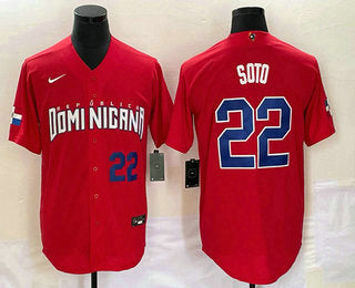 Juan Soto Number Dominican Republic Baseball red Classic jersey