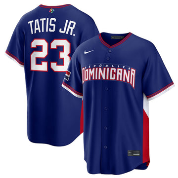 Fernando Tatis Jr Dominican Republic Baseball navy jersey