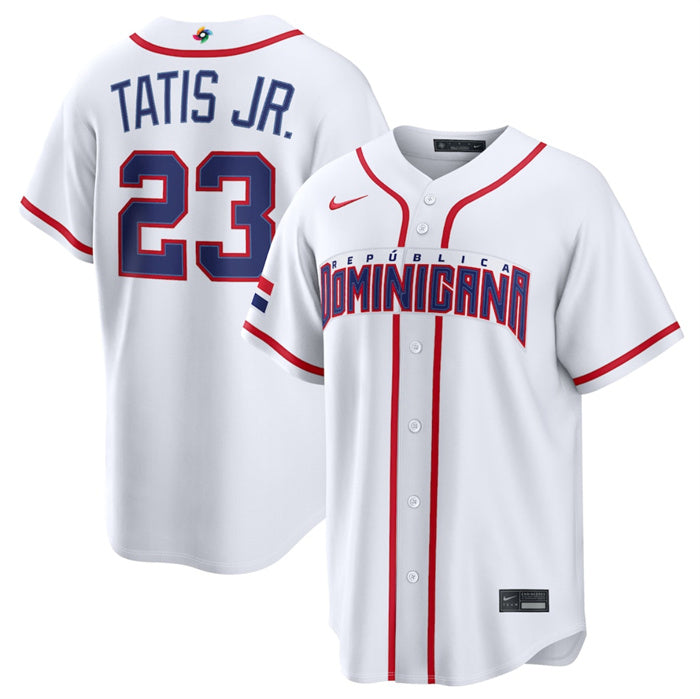 Fernando Tatis Jr Dominican Republic Baseball white jersey