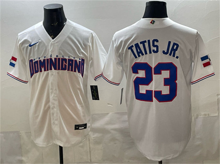 Fernando Tatis Jr Dominican Republic Baseball white jersey