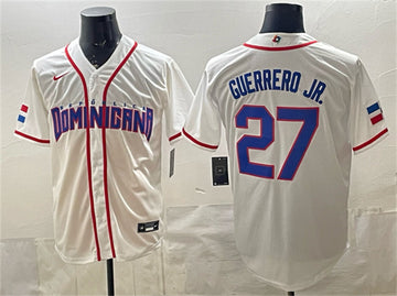 Vladimir Guerrero Jr Dominican Republic Baseball white jersey