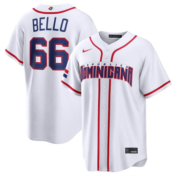 Brayan Bello Dominican Republic Baseball white jersey