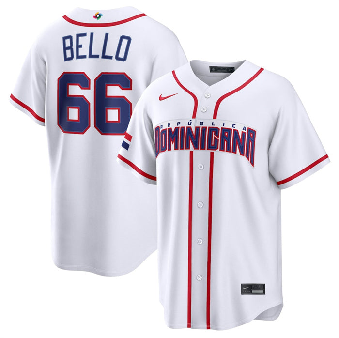 Brayan Bello Dominican Republic Baseball white jersey