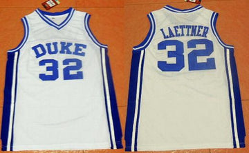 Christian Laettner Duke Blue Devils white jersey