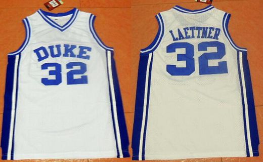 Christian Laettner Duke Blue Devils white jersey