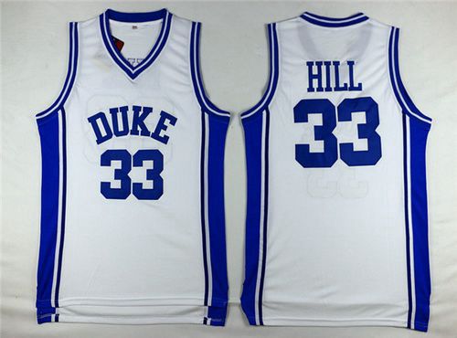 Grant Hill Duke Blue Devils white jersey