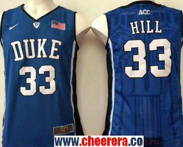 Thomas Hill Duke Blue Devils royal jersey